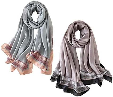 YMXHHB Silk Scarf 100% Mulberry Silk Fashion Scarves Long Lightweight Shawl Wrap …