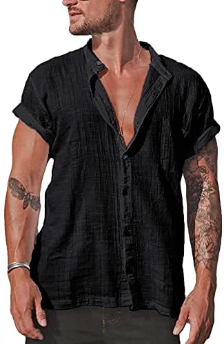 Men's Loose Fit Linen Shirt