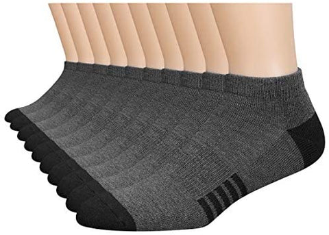 10 Pack Low Cut Athletic Cushioned Casual Socks