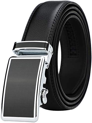 Lavemi Men's Real Leather Ratchet Dress Belt with Automatic Buckle,Elegant Gift Box
