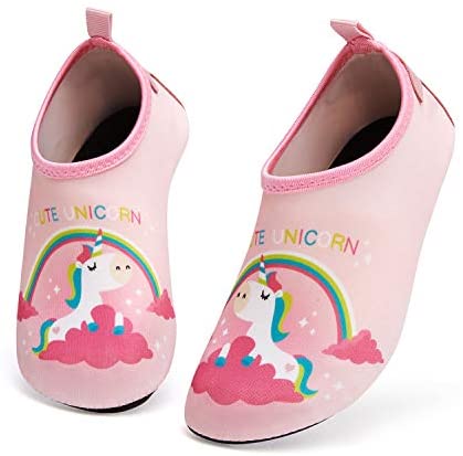 mysoft Kids Water Shoes Quick Dry Non-Slip Toddler Water Skin Barefoot Sports Swimming Beach Pool Shoes for Boys & Girls