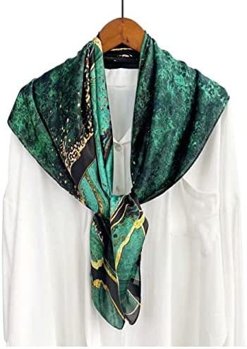 YMXHHB Silk Like Scarf Neck Scarves Women’s Large Square Satin Hair Scarf 35 x 35 inches