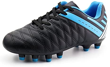 brooman Kids Athletic Soccer Cleats Boys Girls Outdoor Firm Ground Football Shoes