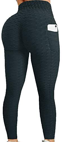 Karlywindow Women's Butt Lifting Legging High Waist Yoga Pants Capri Tummy Control Scrunch Booty Legging Tights