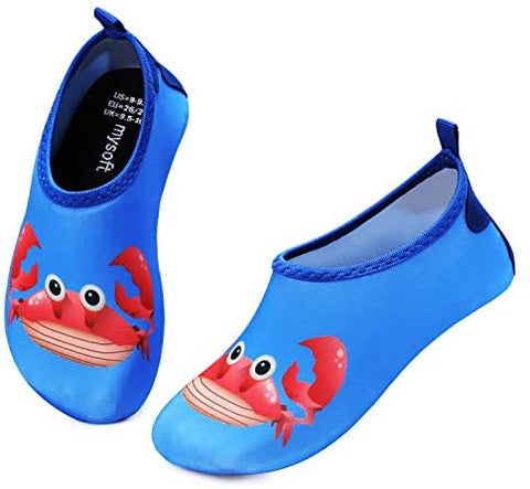 mysoft Kids Water Shoes Quick Dry Non-Slip Toddler Water Skin Barefoot Sports Swimming Beach Pool Shoes for Boys & Girls