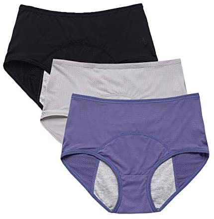 YOYI FASHION Women Mesh Holes Breathable Leakproof Period Panties Mulit Pack US Size XXS-4XL/11