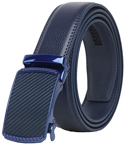 Lavemi Men's Real Leather Ratchet Dress Belt with Automatic Buckle,Elegant Gift Box