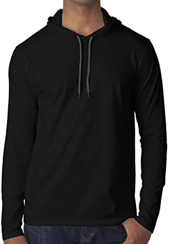 Yoga Clothing For You Mens Lightweight Cotton Hoodie Tee Shirt