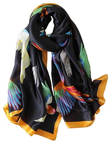 YMXHHB Fashion Scarves Scarf 100% Silk Feeling Scarf Silk Like Scarves Long Lightweight Sunscreen Shawls for Women