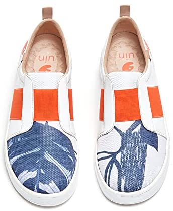 UIN Men's Fashion Sneakers Lightweight Walking Casual Loafers Slip Ons Art Painted Athletic Travel Skate Shoes Cordoba Modern Art