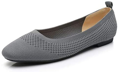 VenusCelia Women's Flexible Knit Flat Shoe