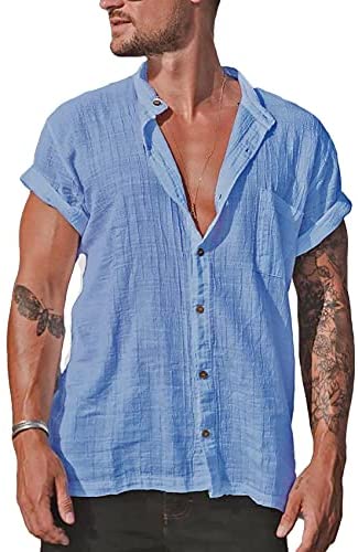 Men's Loose Fit Linen Shirt