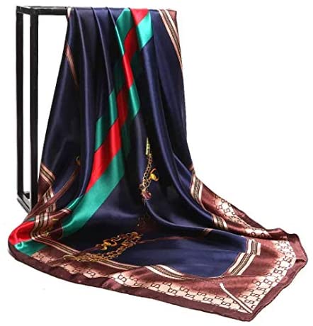 35” Satin Scarf Large Square Hair Scarves