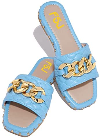 Women Sexy Square Open Toe Comfortable Flat