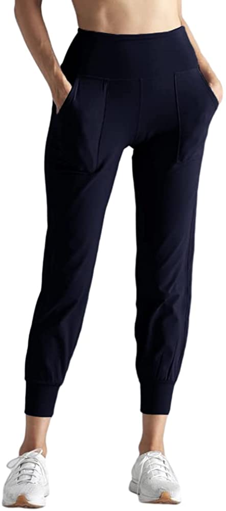 Womens High Waisted Joggers with Pockets Tummy Control Yoga Pants Athletic Workout Running Pants