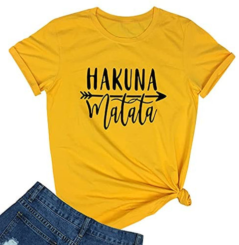 HAPPYBERRY Women Cute Graphic Printed Short Sleeve Round Tees Shirts Summer Cotton Tshirts