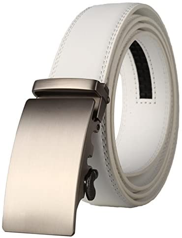 Lavemi Men's Real Leather Ratchet Dress Belt with Automatic Buckle,Elegant Gift Box