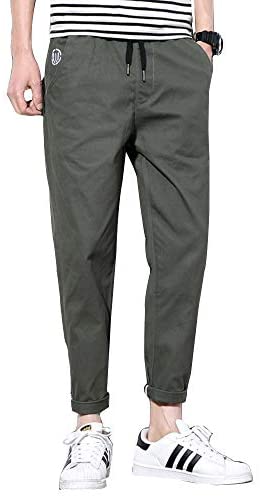 Men's Classic Tapered Straight Leg Casual Drawstrintg Pants