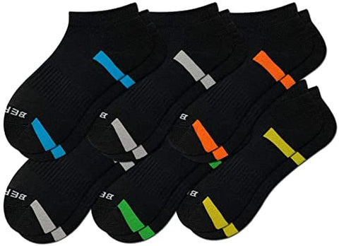 BERING Women's Low Cut Athletic Cushioned Running Socks (6 Pairs)