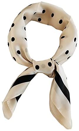 FONYVE Silk Feeling Scarf Medium Square Satin Head Scarf for Women 27.5 × 27.5 inches
