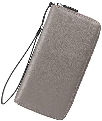 Lavemi Women's RFID Blocking Leather Zip Around Wallet Large Phone Holder Clutch Travel Purse Wristlet