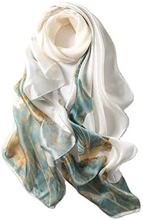 YMXHHB Fashion Scarves Scarf 100% Silk Feeling Scarf Silk Like Scarves Long Lightweight Sunscreen Shawls for Women