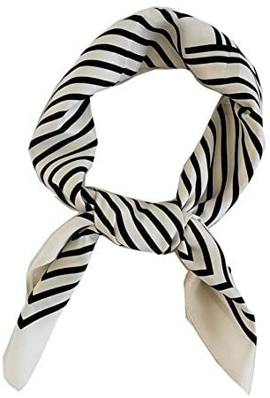 FONYVE Silk Feeling Scarf Medium Square Satin Head Scarf for Women 27.5 × 27.5 inches