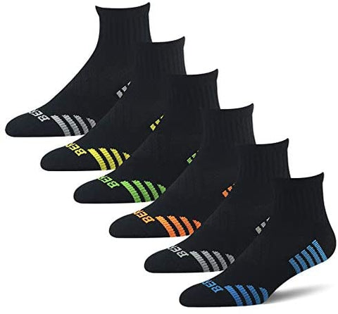 Men's Athletic Ankle Compression Running Socks (6 Pack)