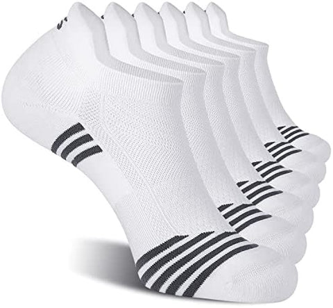 CelerSport 6 Pack Men's Ankle Running Socks Low Cut Athletic Sports Socks