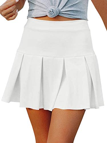 Women's Tennis Skirts Pleated Mini Skirt Sports Athletic Golf Running Workout Skorts Skirts with Pockets