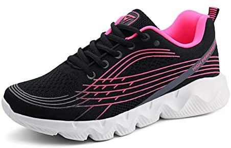 Women Breathable Knit Running Sneakers Casual Tennis Shoes Lightweight Sport Shoes