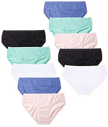 Women's 10-Pack Bikinis Cotton Panties Soft Stretchy Underwear