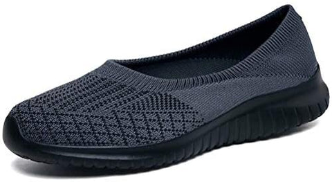 konhill Women's Tennis Walking Shoes Breathable Casual Work Slip-on Sneakers