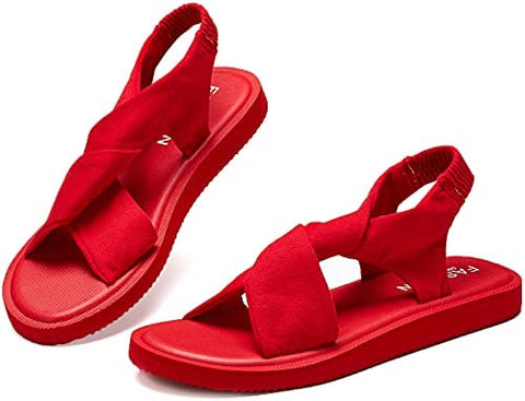 Santiro Womens Flip Flops Comfort Yoga Sling Flat Sandals