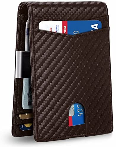 Zitahli Wallet for Men, Larger Capacity with 12 Slots RFID Blocking Slim Minimalist Bifold Front Pocket Wallet for Men with ID Window Gift Box