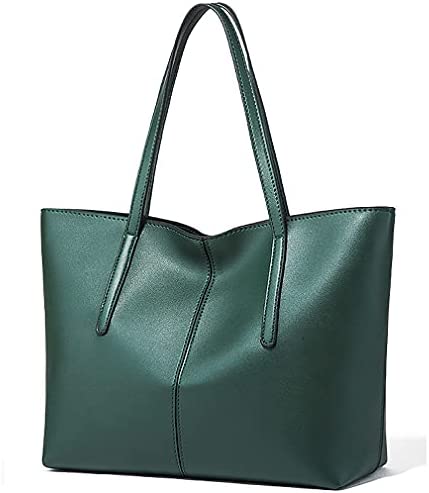Meobvg Tote Handbags for Women Large PU Leather Bucket Purses Soft Waterproof Shoulder with Zippers Work Daily Bag