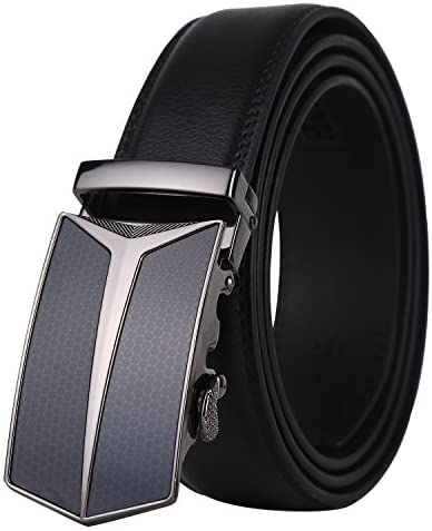 Lavemi Men's Real Leather Ratchet Dress Belt with Automatic Buckle,Elegant Gift Box