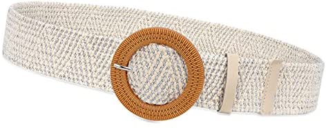Fashion Wide Straw Woven Elastic Stretch Waist Band Belt Summer Bohemian Ladies Beach Dress Belts