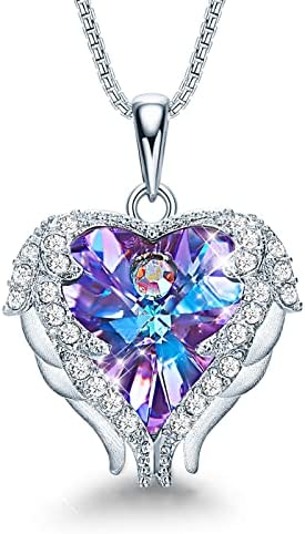 Angel Wing Love Heart Necklaces for Women