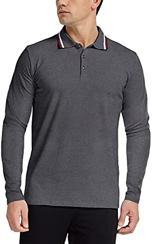 Men's Polo Shirt Long/Short Sleeve Casual Slim-fit Cotton Tee Top