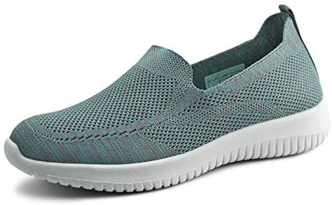 Women Slip On Knit Loafers Comfortable Casual Walking Shoes