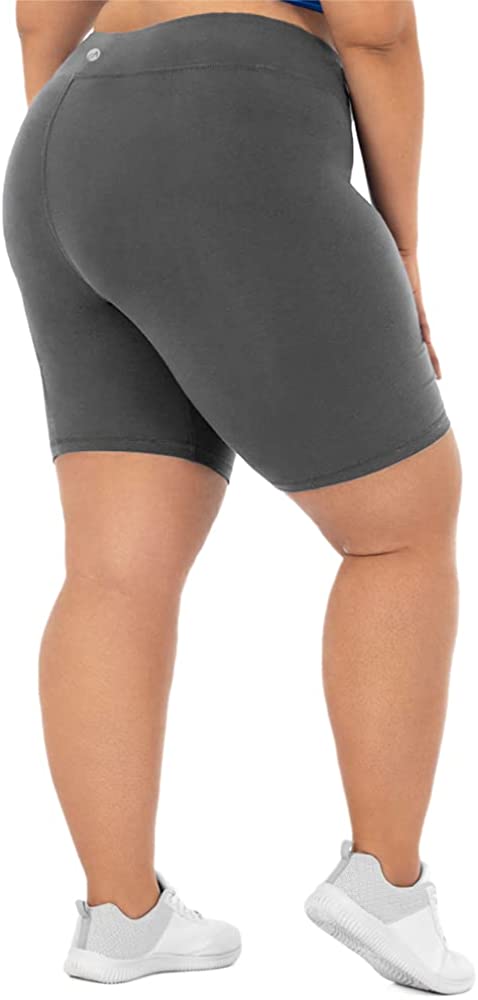 Women's Plus Size Workout Biker Shorts High Waisted Athletic Gym Running Cycling Yoga Shorts
