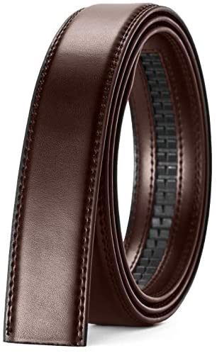 CHAOREN Ratchet Belt Strap Only 1 1/8”, Replacement Leather Belt 1.25" without Buckle