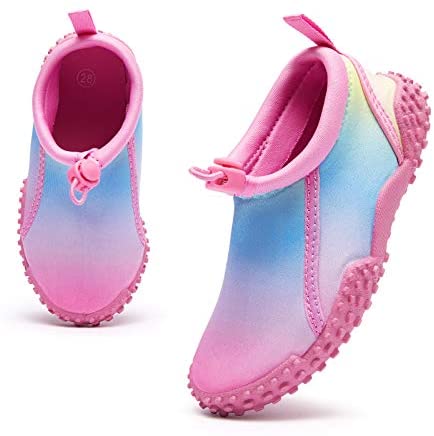 mysoft Kids Beach Water Shoes Non-Slip Quick Dry Barefoot Swim Shoes Aqua Socks for Boys and Girls Toddler Little Big Kid