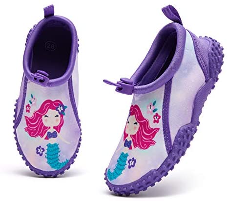 mysoft Kids Beach Water Shoes Non-Slip Quick Dry Barefoot Swim Shoes Aqua Socks for Boys and Girls Toddler Little Big Kid