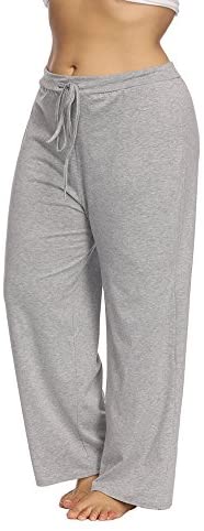 Women's Plus Size Comfy Stretch Long Pajama Pants Drawstring Sleep Lounge Pants
