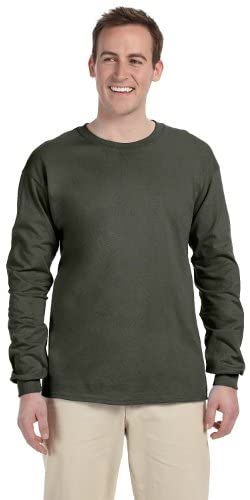 Gildan Men's Ultra Long Sleeve Rib-Knit Cuffs T-Shirt
