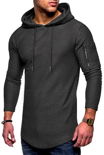 Men's Hoodies Sweatshirts Lightweight Gym Workout Long Sleeve Athletic Hoody