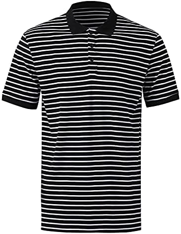 U/D Men's Fashion Polo Collar Casual Button Short Sleeve Pullover T-Shirt