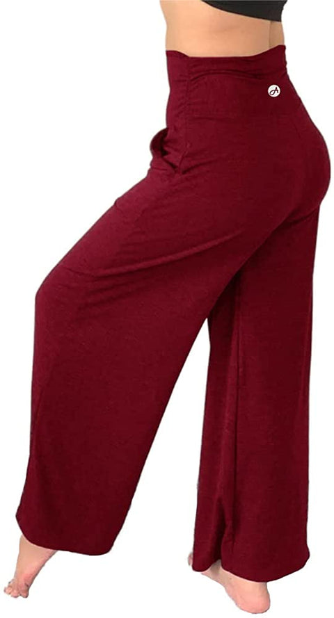 Women's High Waist Wide Leg Yoga Pants Comfy Loose Fit Workout Running Lounge Pants with Pockets